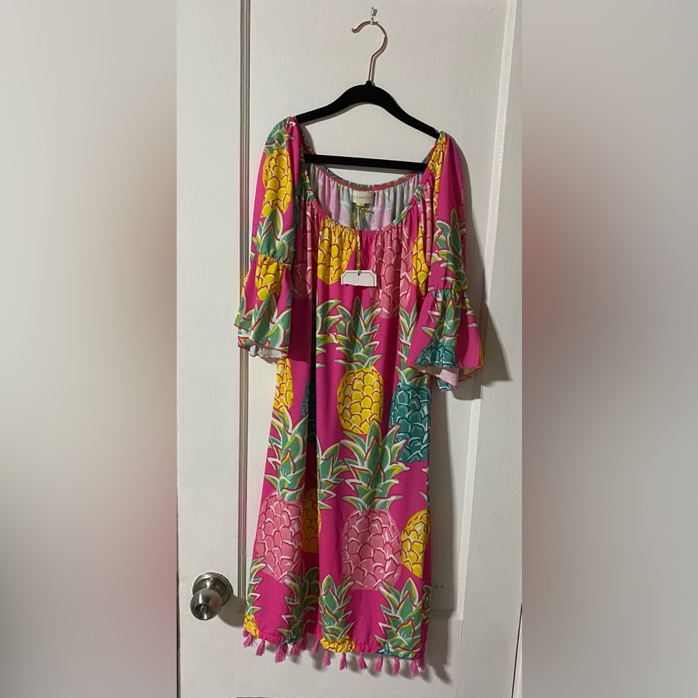 Simply Southern Dress - Size Small - Pink/Pineapples